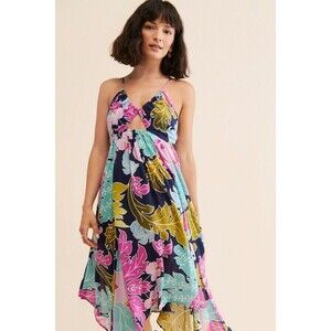 Anthropologie The Alani Maxi Cover-Up Dress Floral Printed XS 285724